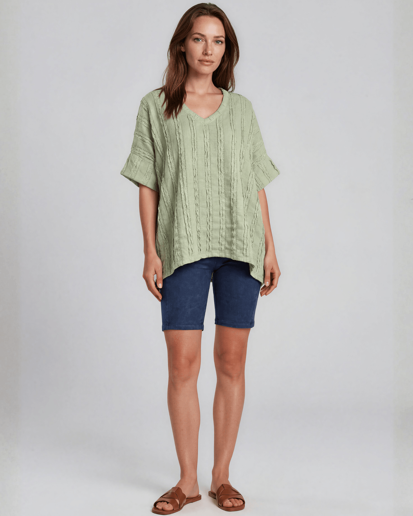 Laurel Textured Top - Light Sage