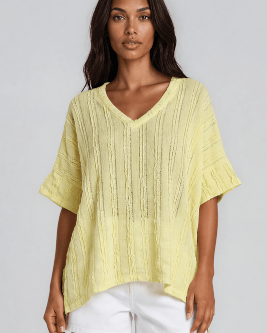 Laurel Textured Top - Yellow