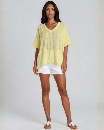 Laurel Textured Top - Yellow