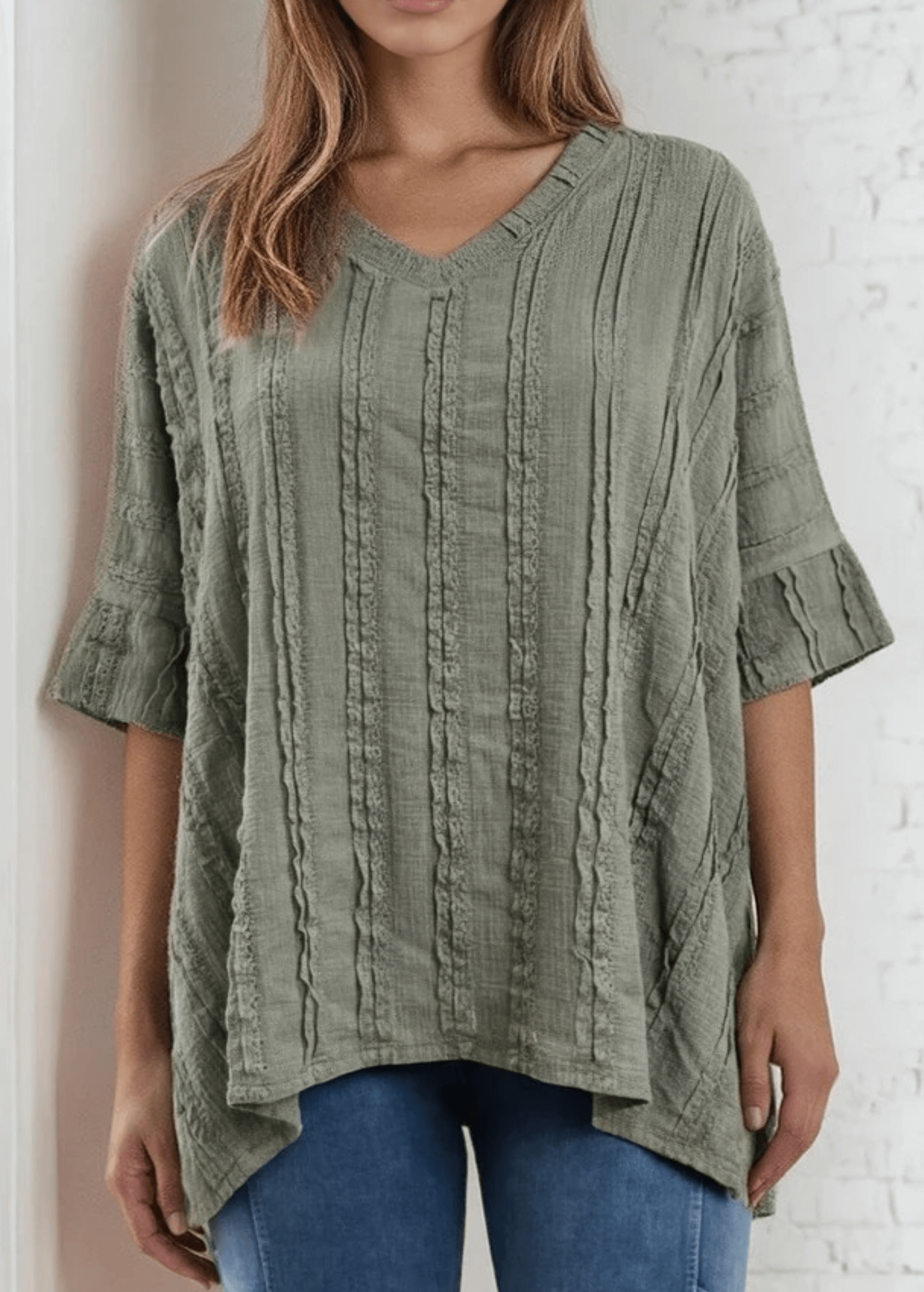 Laurel Textured Top - Sage