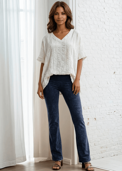 Laurel Textured Top - White