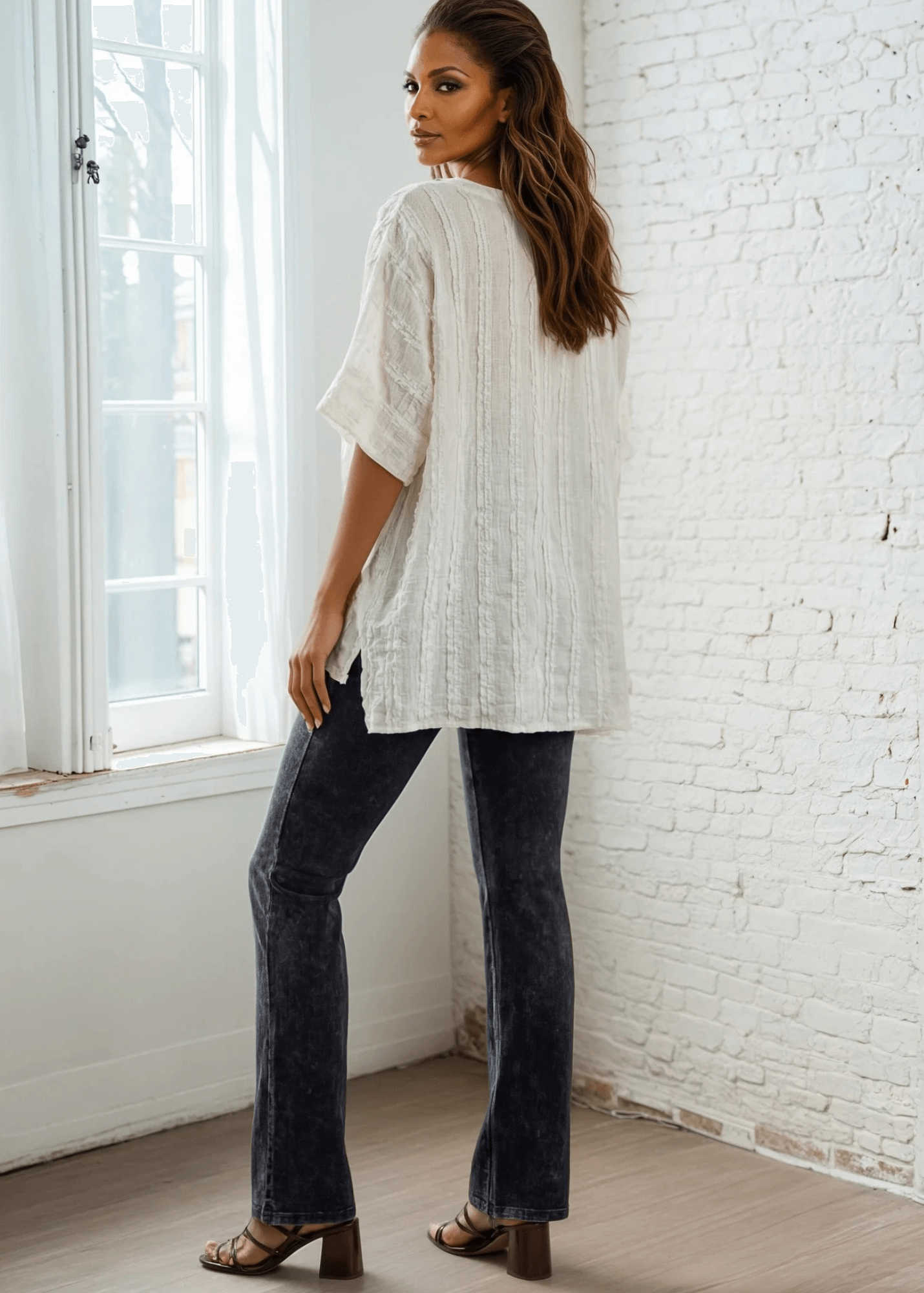 Laurel Textured Top - Sage