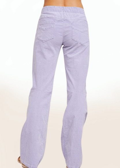 Lavender Cotton Corduroy Pants Made in USA