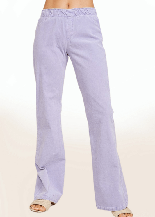 Lavender Cotton Corduroy Pants Made in USA