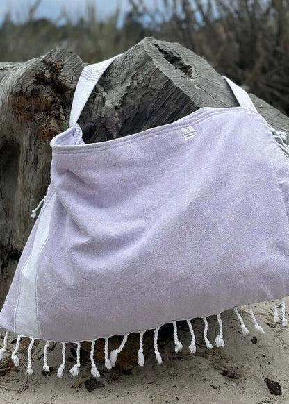 Solid 3‑in‑1 Turkish Cotton Beach Bag