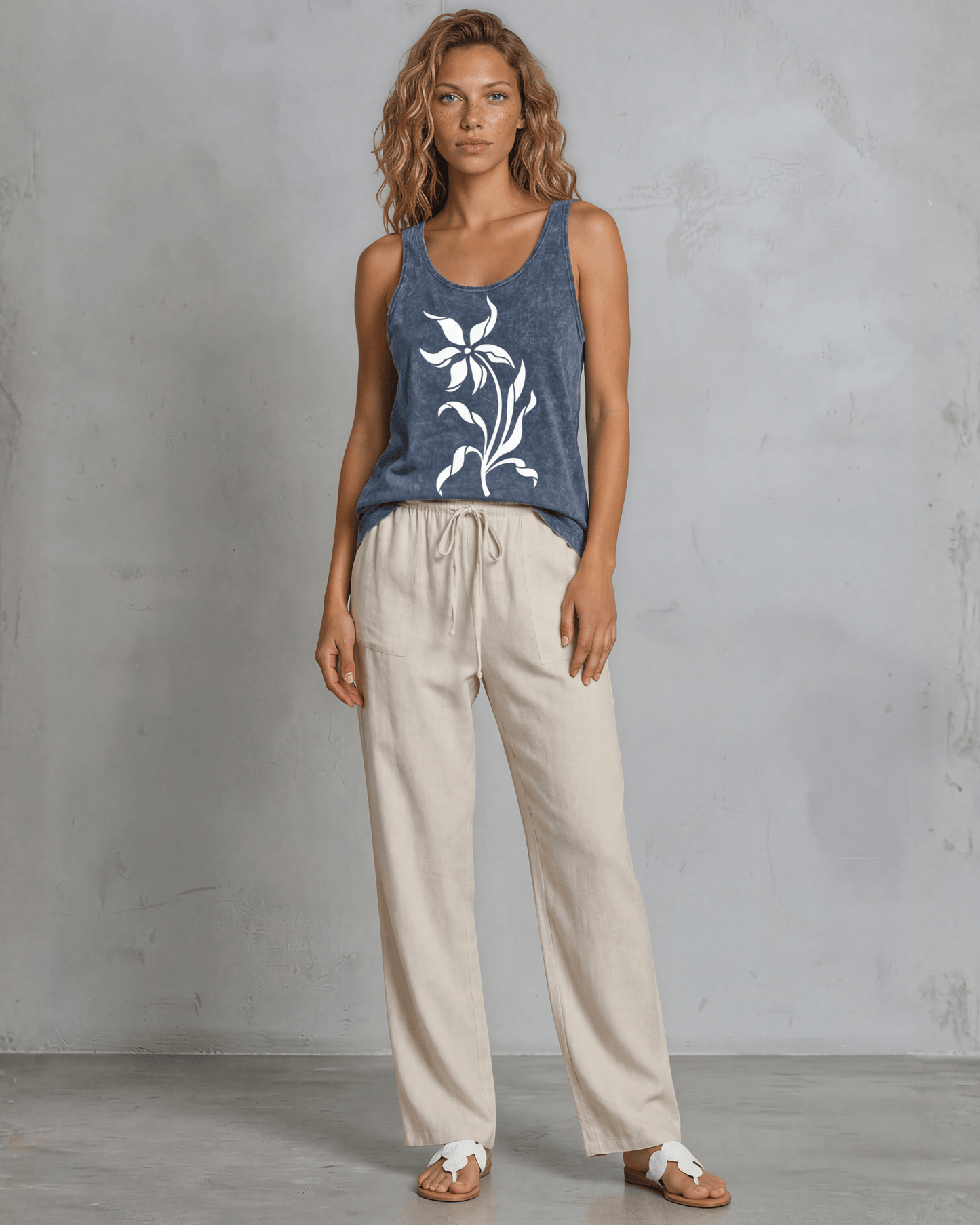 Lily Whisper Tank Top | White