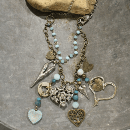 Loads of Love Charms Statement Necklace Made in USA