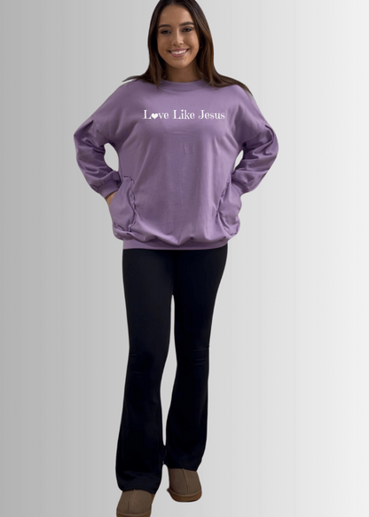 Love Like Jesus Pocket Sweatshirt Made in USA