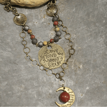 To the Moon and Back Natural Stone Necklace