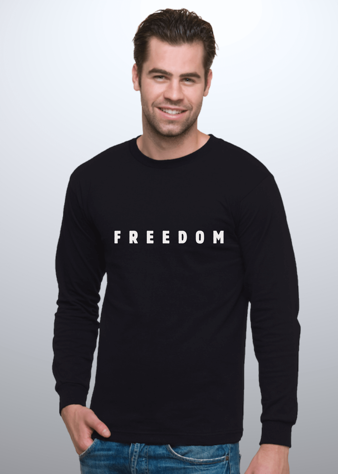 Men's FREEDOM Long Sleeve Tee Made in USA