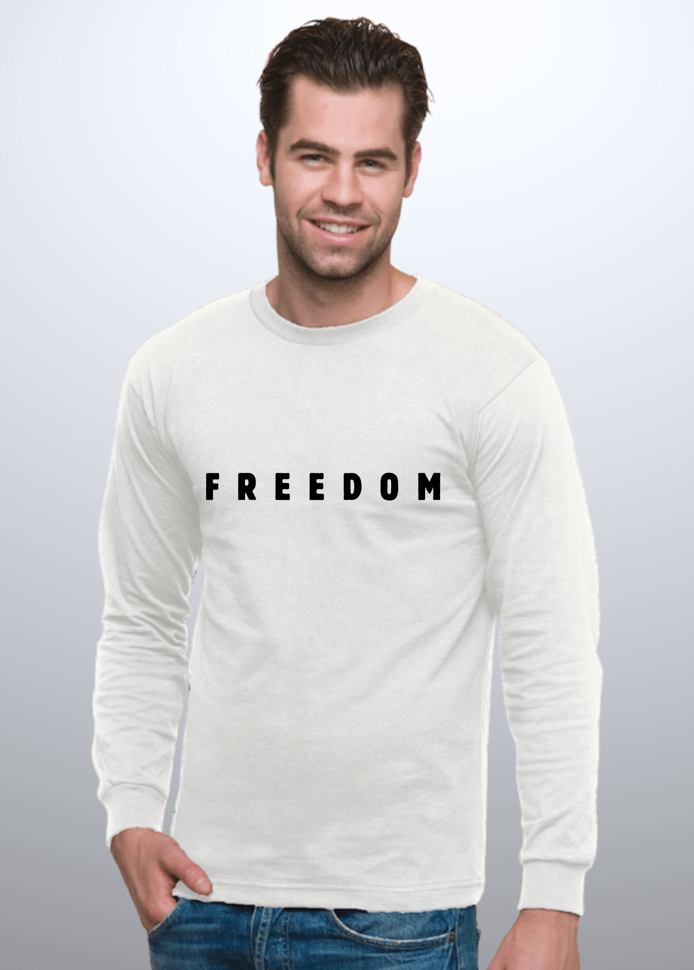 Men's FREEDOM Long Sleeve Tee Made in USA