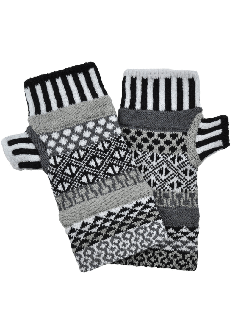 Midnight Knitted Fingerless Gloves By Solmate Made in USA