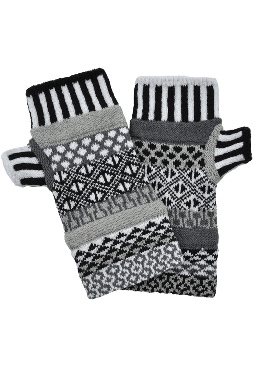 Midnight Knitted Fingerless Gloves By Solmate Made in USA