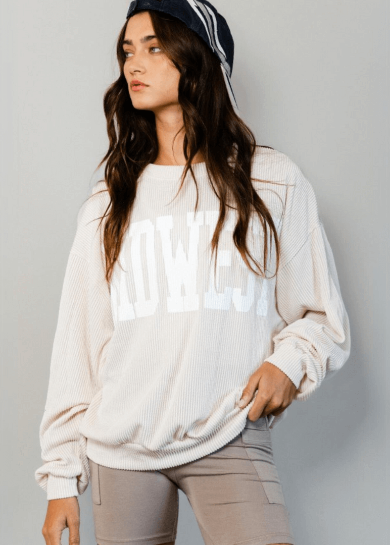 Graphic "MIDWEST" Oversized Sweatshirt Made in USA