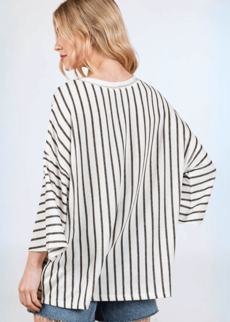 Color Block Stripes Top - CLEARANCE FINAL SALE