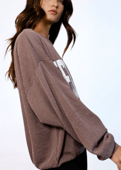 Graphic "NEBRASKA" Oversized Sweatshirt Made in USA