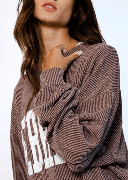 Graphic "NEBRASKA" Oversized Sweatshirt Made in USA