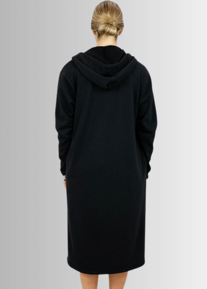 Nina Long Line Fleece Zip Front Jacket