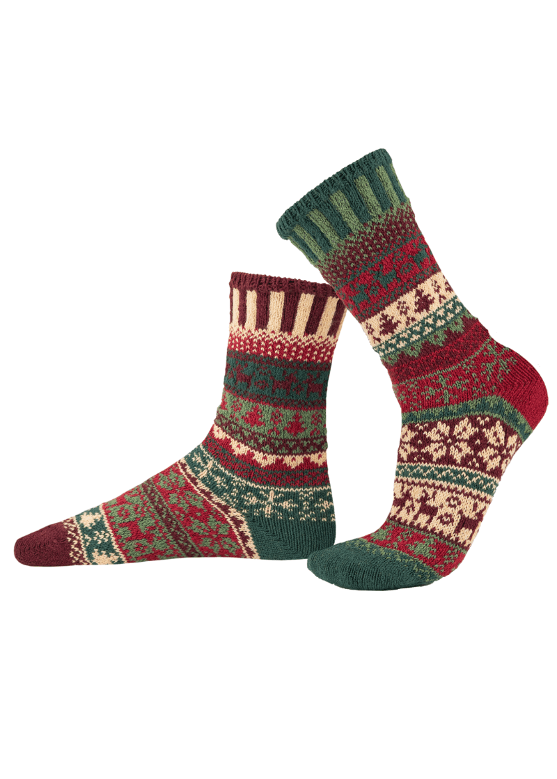 NOEL Knitted Christmas Crew Socks