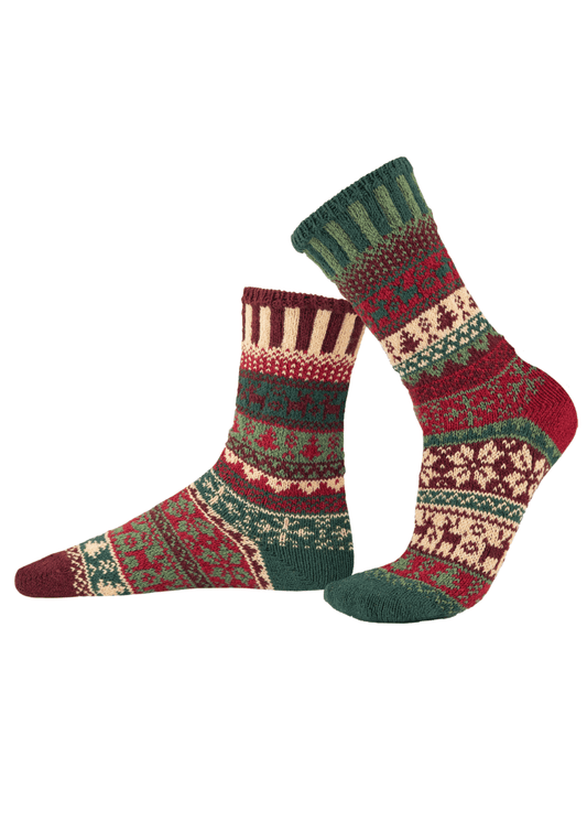 NOEL Knitted Christmas Crew Socks