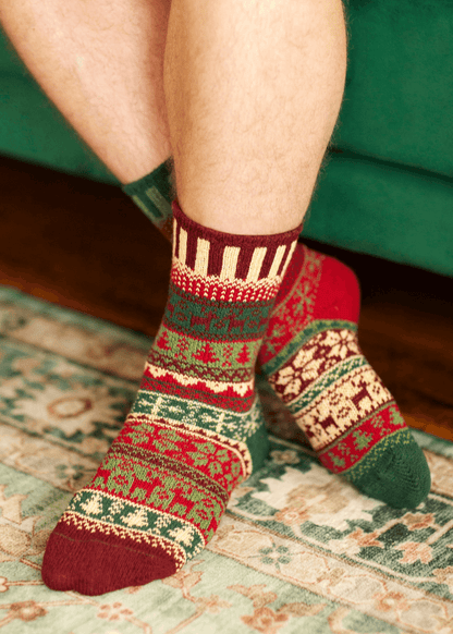 NOEL Knitted Christmas Crew Socks