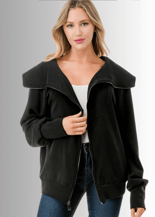 Nylah Dreamy Soft Big Collar Jacket