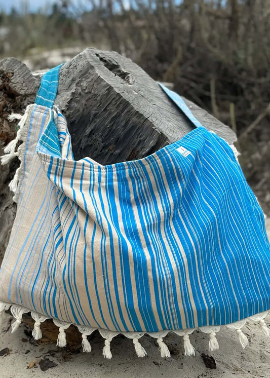 Striped 3 in 1 Turkish Cotton Beach Bag