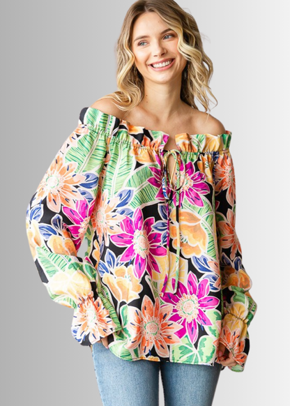 Off the Shoulder Floral Top