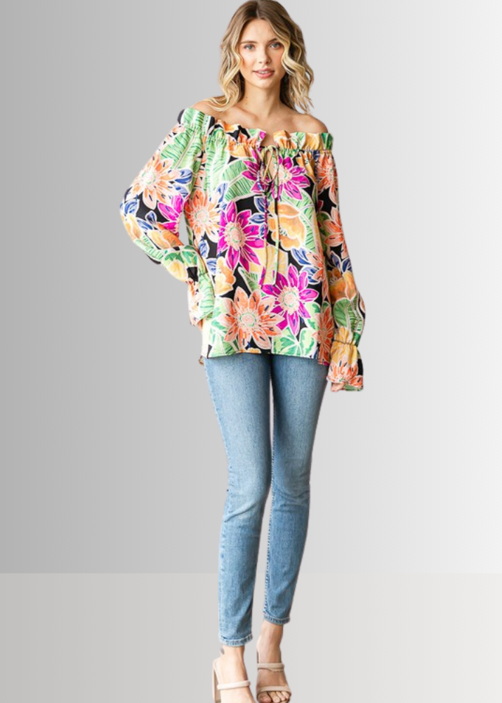 Off the Shoulder Floral Top