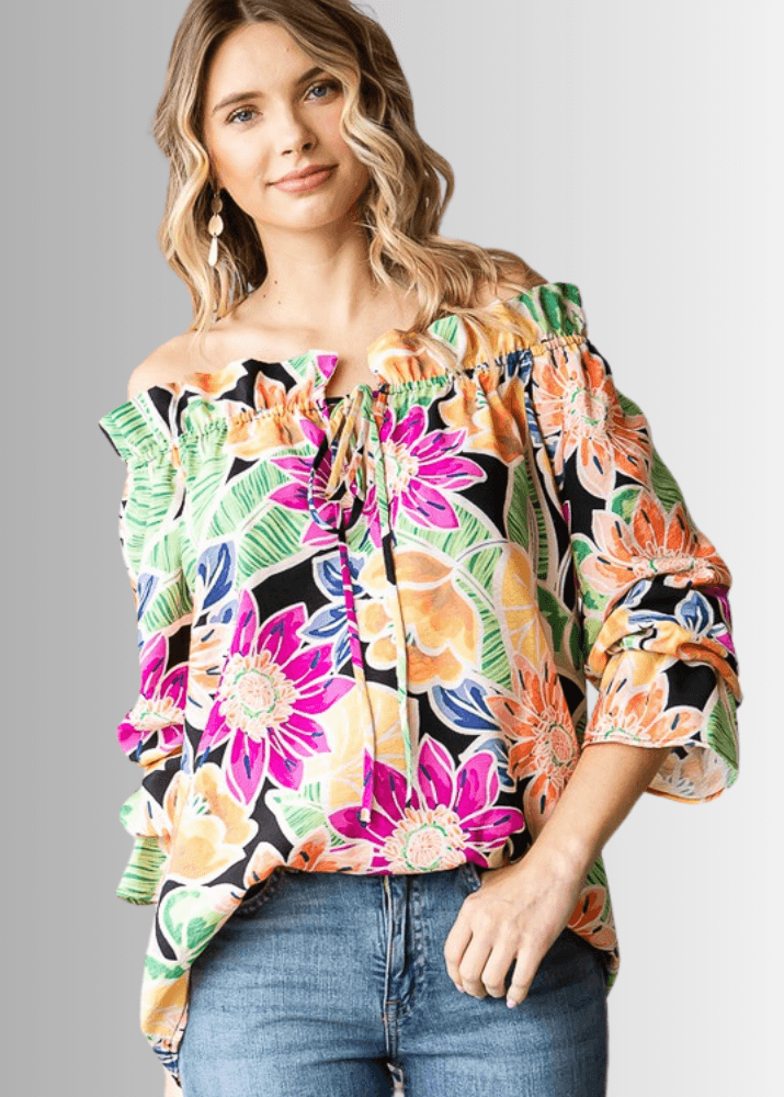Off the Shoulder Floral Top