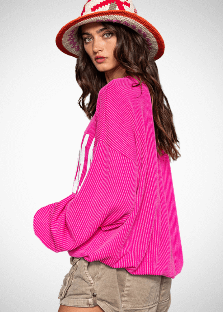 Graphic "OKLAHOMA" Oversized Sweatshirt Made in USA