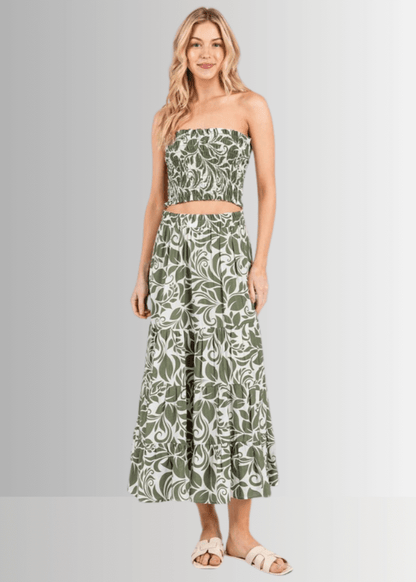 Olive Bora Bora Smocked Bandeau