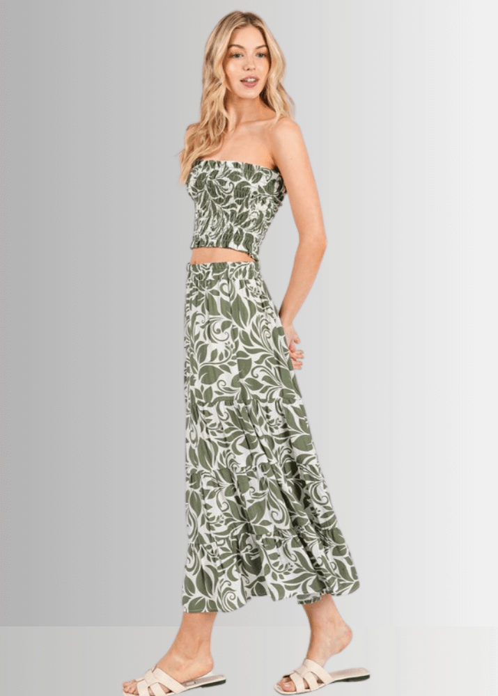Olive Bora Bora Smocked Bandeau