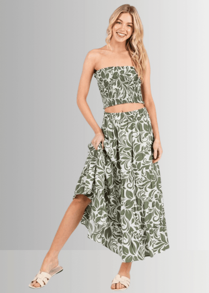 Olive Bora Bora Smocked Bandeau