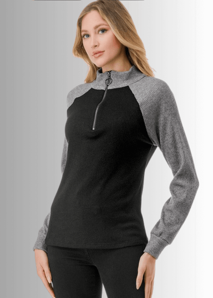 Paige Color Block Quarter Zip