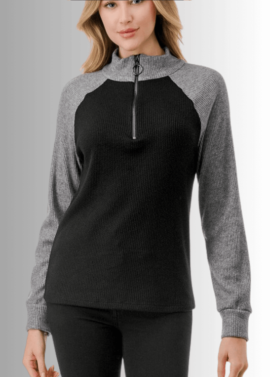 Paige Color Block Quarter Zip
