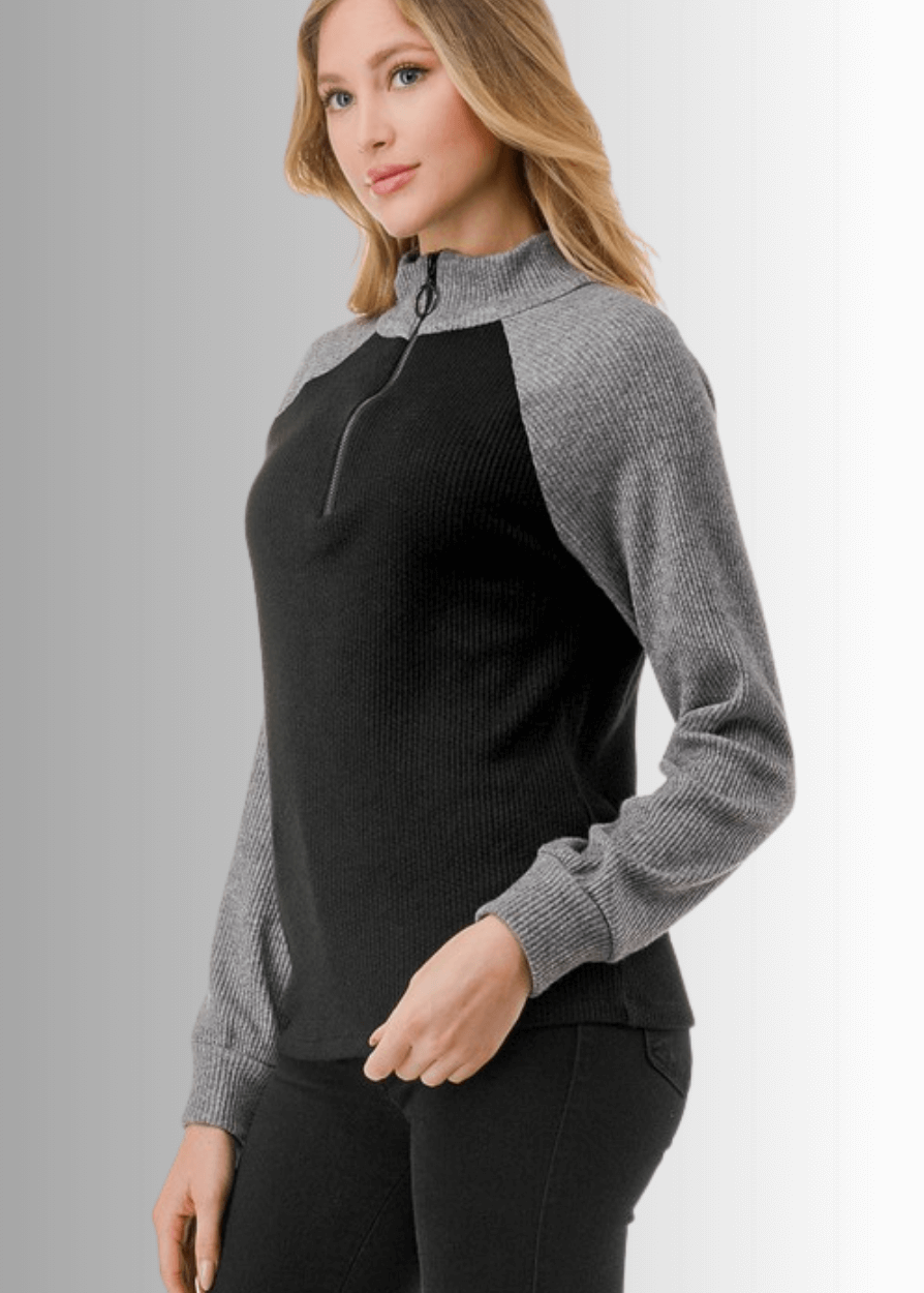 Paige Color Block Quarter Zip