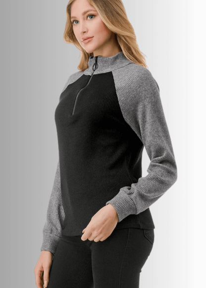Paige Color Block Quarter Zip