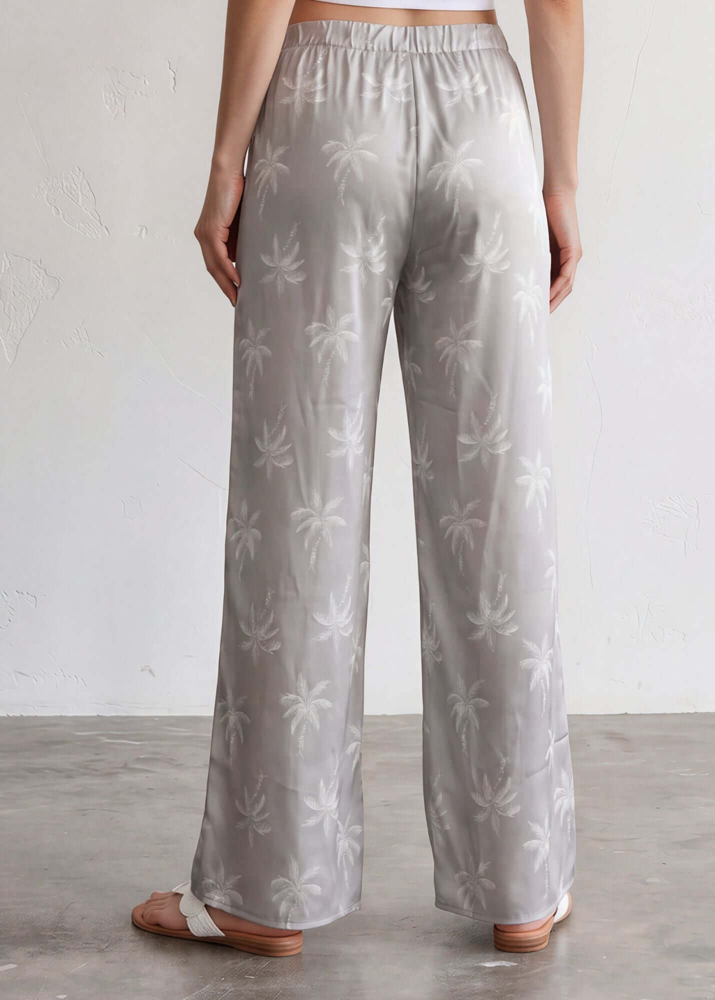 Presley Palm Tree Wide Leg Pants
