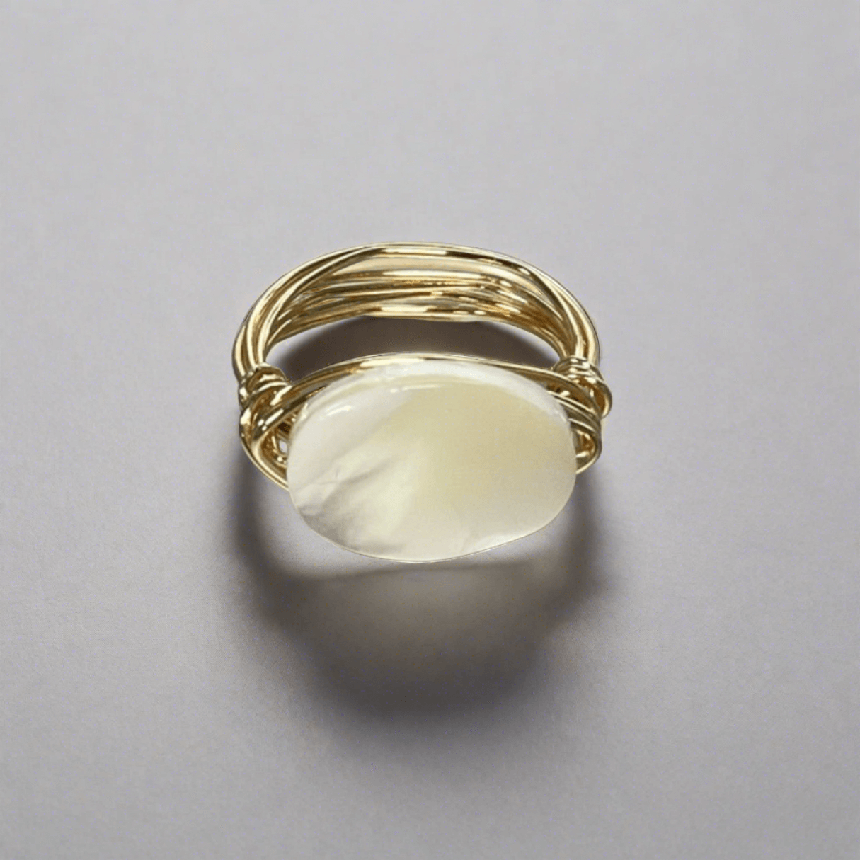 Mother of Pearl Hand Crafted Ring Made in USA