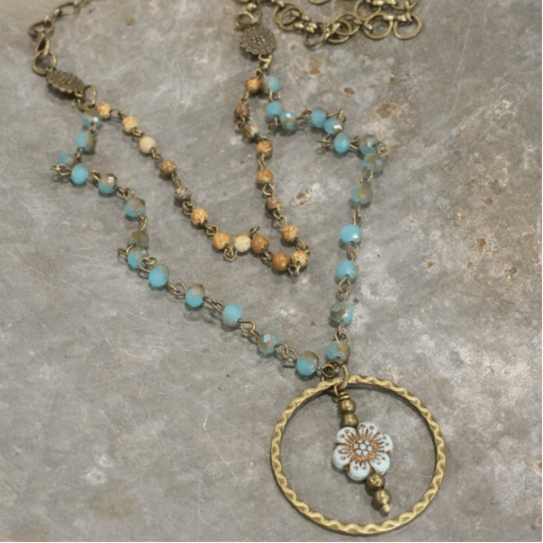 Picasso Wildflower Double Layered Necklace Made in USA
