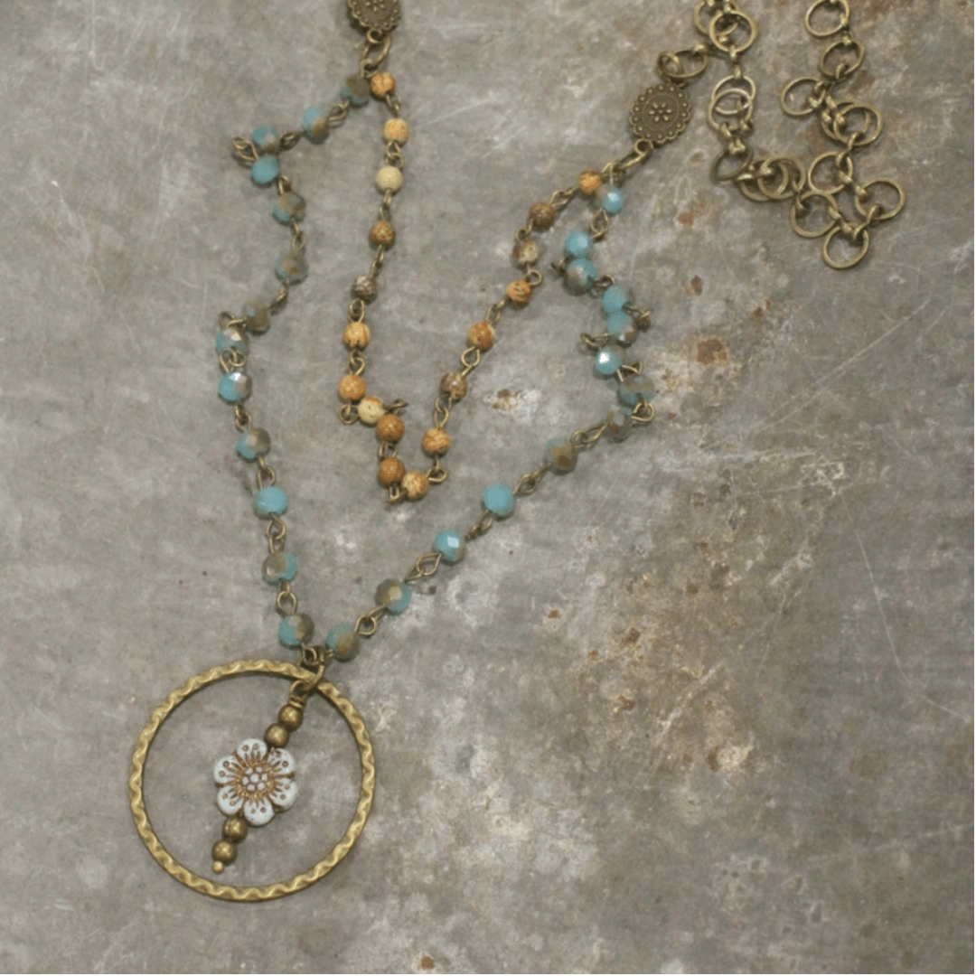 Picasso Wildflower Double Layered Necklace Made in USA