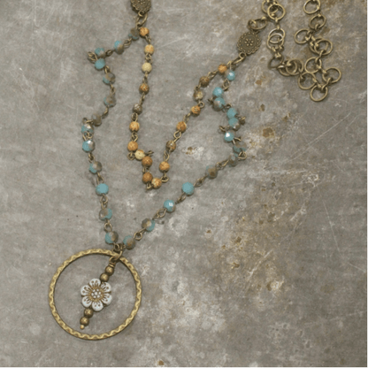 Picasso Wildflower Double Layered Necklace Made in USA