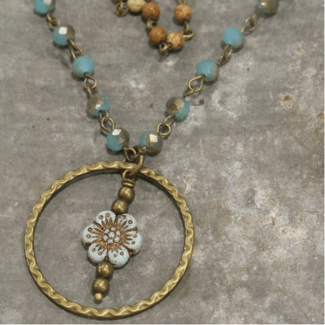 Picasso Wildflower Double Layered Necklace Made in USA