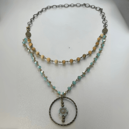 Picasso Wildflower Double Layered Necklace Made in USA
