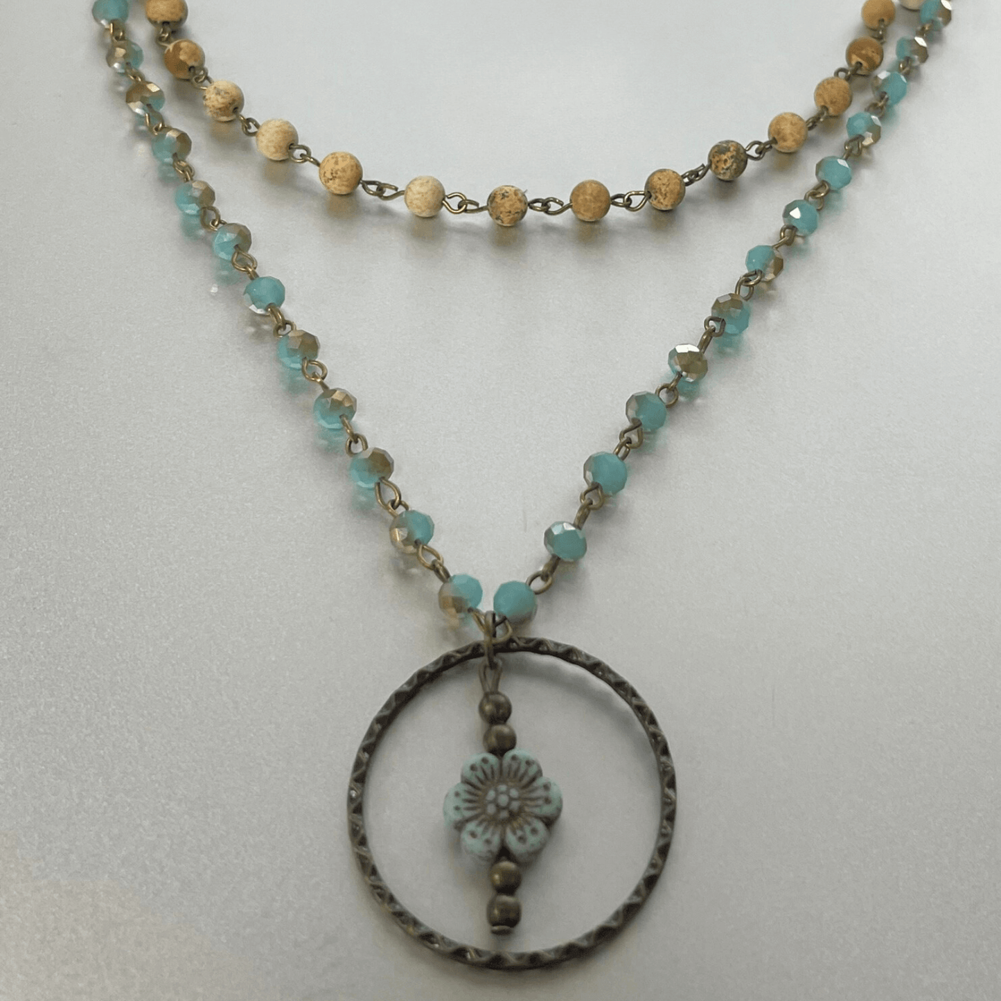 Picasso Wildflower Double Layered Necklace Made in USA