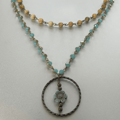 Picasso Wildflower Double Layered Necklace Made in USA