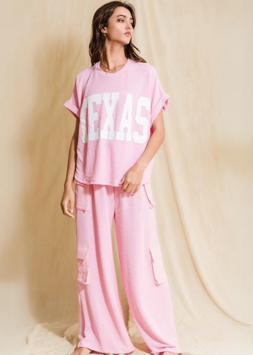 Bucket List Pink Ribbed Cargo Made in USA