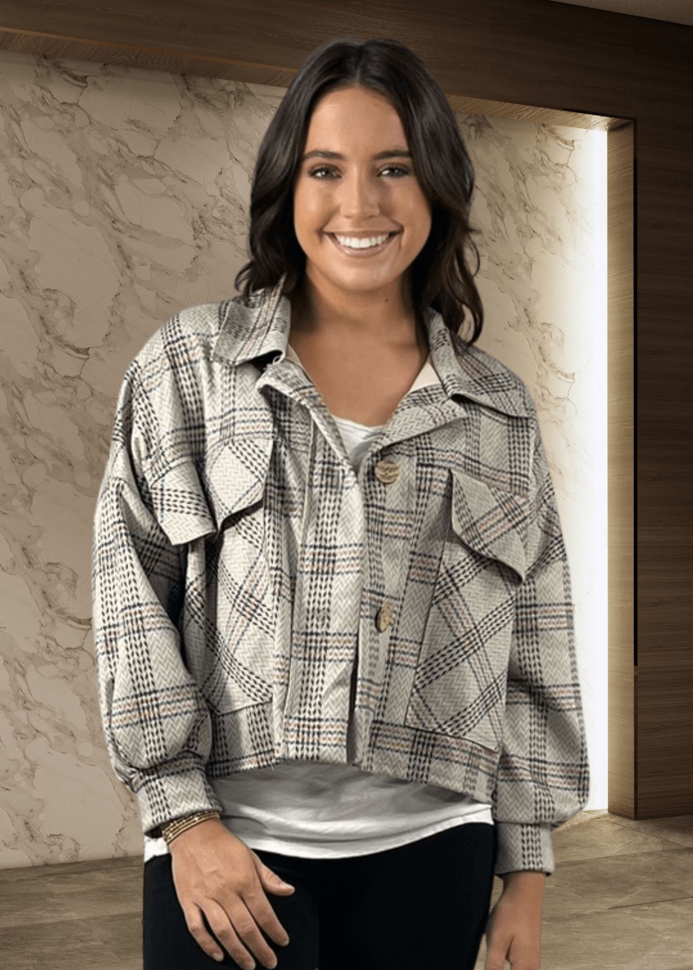 Chic Soft Suede Plaid Shacket - CLEARANCE FINAL SALE