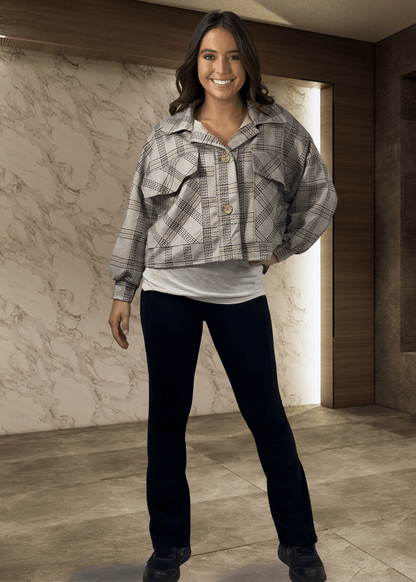 Chic Soft Suede Plaid Shacket - CLEARANCE FINAL SALE